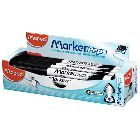 Boîte feutres effaçables à sec marker Noir 1 - vertbaudet enfant 