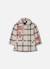 Manteau fille carreaux broderie fleurs Beige 1 - vertbaudet enfant 