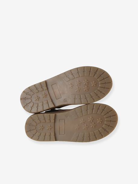Boots enfant en cuir zippées jaune d'or+marron 10 - vertbaudet enfant 