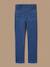 Pantalon droit fille en denim Denim stone+Ecru 2 - vertbaudet enfant 