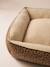 Panier matelassé en velours pour chien, disponible en 3 tailles camel+marron imprimé 17 - vertbaudet enfant 