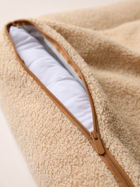 Panier matelassé en velours pour chien, disponible en 3 tailles camel+marron imprimé 23 - vertbaudet enfant 