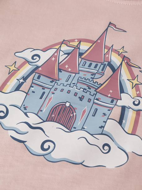 T-shirt à manches longues fille name it blanc+bleu grisé+rose poudré+vert sauge 9 - vertbaudet enfant 