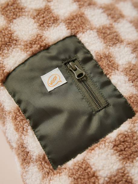 Manteau polaire chien beige+carreaux marron+kaki 11 - vertbaudet enfant 