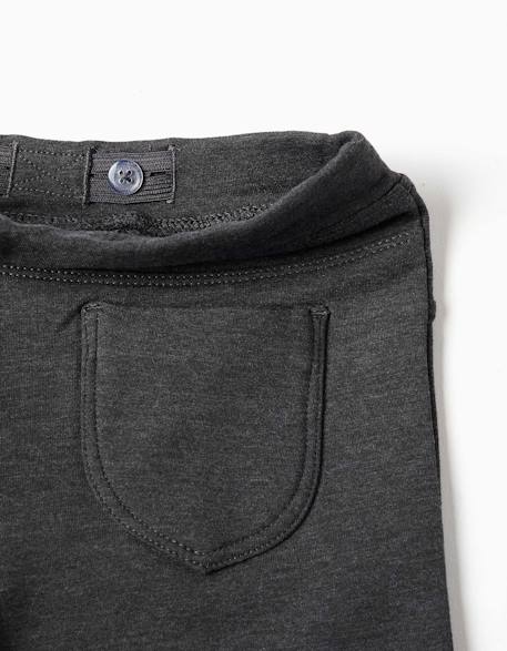 Jegging évasé en coton peigné Bleu foncé+Gris foncé 6 - vertbaudet enfant 
