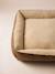 Panier matelassé en velours pour chien, disponible en 3 tailles camel+marron imprimé 22 - vertbaudet enfant 