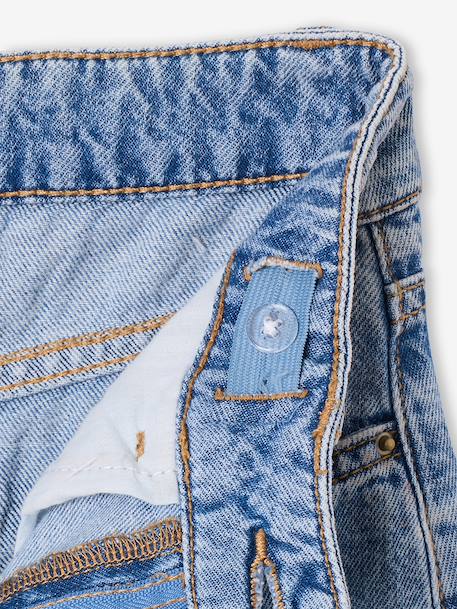 Jean large fille bleu moyen 3 - vertbaudet enfant 