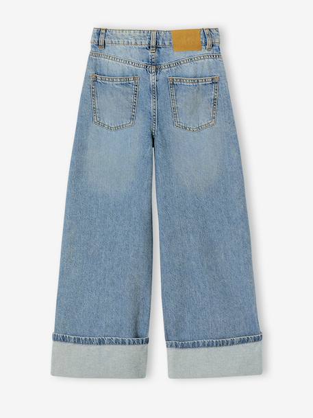 Jean large fille bleu moyen 2 - vertbaudet enfant 