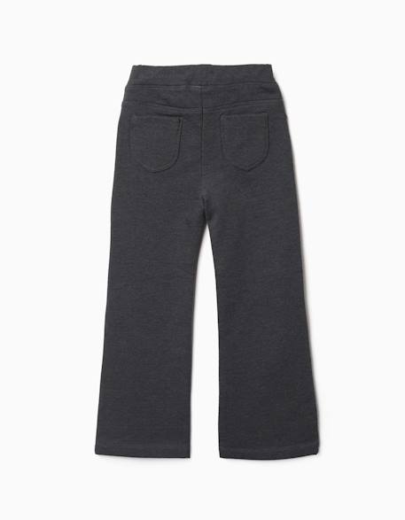 Jegging évasé en coton peigné Bleu foncé+Gris foncé 5 - vertbaudet enfant 