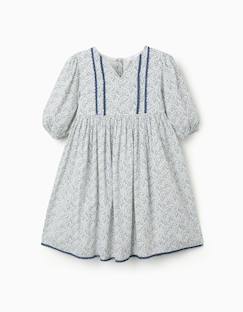 -Robe en coton avec manches bouffantes et fleurs you&me