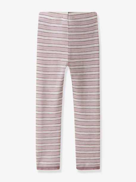 Legging en laine mérinos fille name it rayé blanc 2 - vertbaudet enfant 