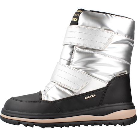 Bottes fille à scratchs j adelhide Argent+Noir 2 - vertbaudet enfant 