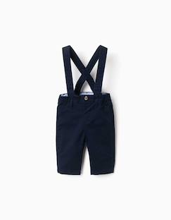 Bébé-Pantalon, jean-Pantalon en sergé avec bretelles amovibles
