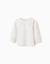 T-shirt à manches longues avec col en broderie anglaise Blanc+Rose clair 1 - vertbaudet enfant 