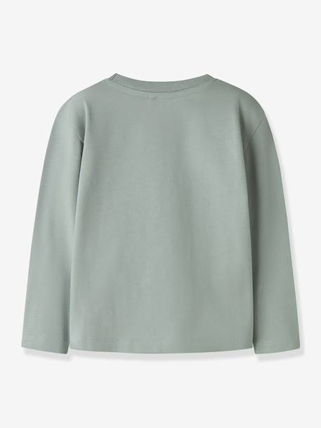 T-shirt à manches longues fille name it blanc+bleu grisé+rose poudré+vert sauge 11 - vertbaudet enfant 