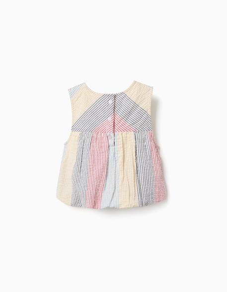Blouse sans manches en coton à rayures you&me Rouge 2 - vertbaudet enfant 