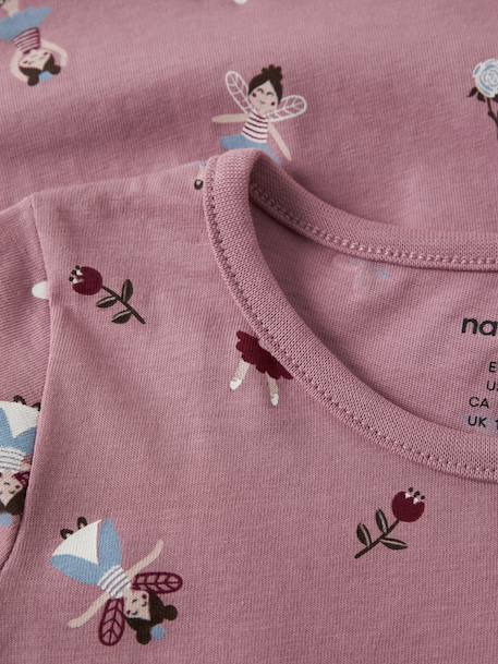 Robe fille à manches longues name it bleu grisé+mauve+vert sauge 6 - vertbaudet enfant 