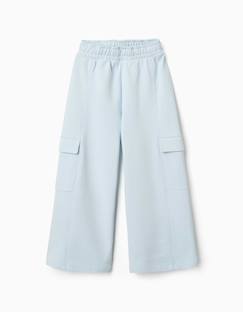 -Pantalon en molleton à jambe large avec poches cargo