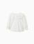 T-shirt à manches longues avec col maxi en broderie anglaise Blanc 1 - vertbaudet enfant 