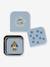 Lot de 3 boîtes à goûter en inox LÄSSIG bleu+lilas+rose+vert d'eau 3 - vertbaudet enfant 
