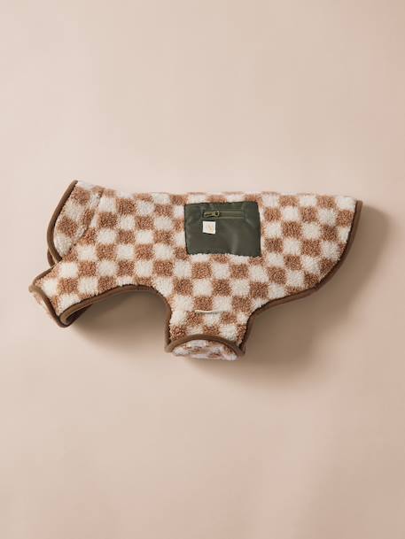 Manteau polaire chien beige+carreaux marron+kaki 8 - vertbaudet enfant 