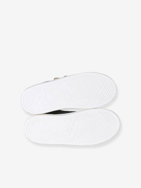 Baskets enfant fille cuir à scratchs blanc imprimé+écru+lot blanc+marine 20 - vertbaudet enfant 