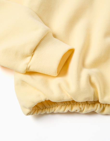 Sweat en coton avec imprimé creativity Jaune 4 - vertbaudet enfant 