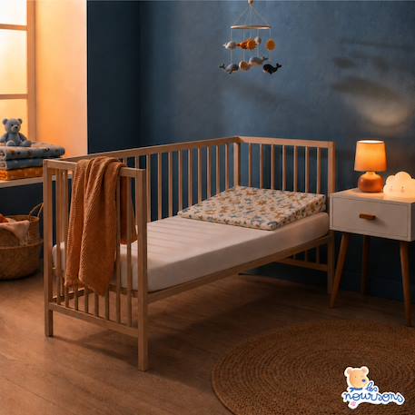 Pack matelas bébé 60x120 cm + plan incliné coton sweety - confort souple et position idéale Bleu+Rose 11 - vertbaudet enfant 