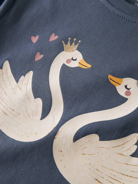 T-shirt à manches longues fille name it blanc+bleu grisé+rose poudré+vert sauge 6 - vertbaudet enfant 