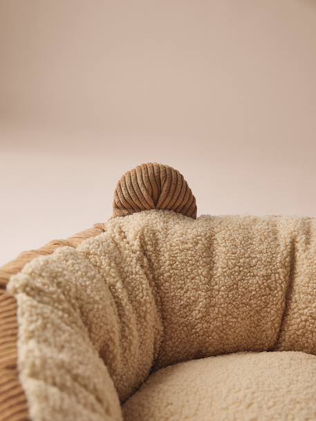Panier matelassé pour chat et chiens caramel+marron imprimé 3 - vertbaudet enfant 