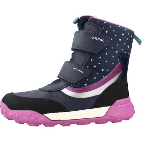 Bottes fille imperméables  à scratchs j trekkyup Multicolore+Noir 2 - vertbaudet enfant 