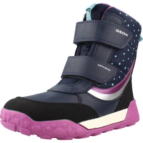 Bottes fille imperméables  à scratchs j trekkyup Multicolore+Noir 4 - vertbaudet enfant 