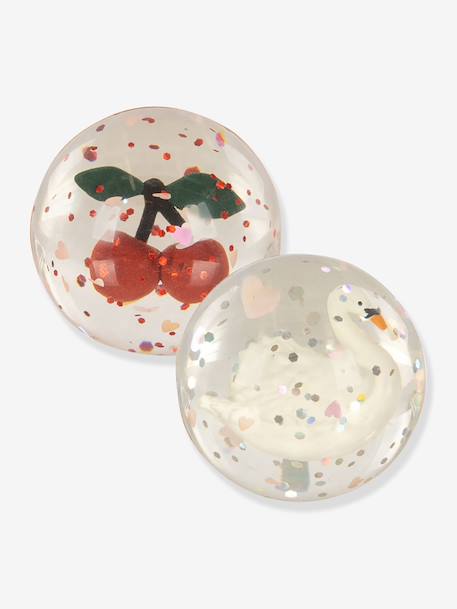 Lot 2 balles rebondissantes blanc+rouge+vert 4 - vertbaudet enfant 