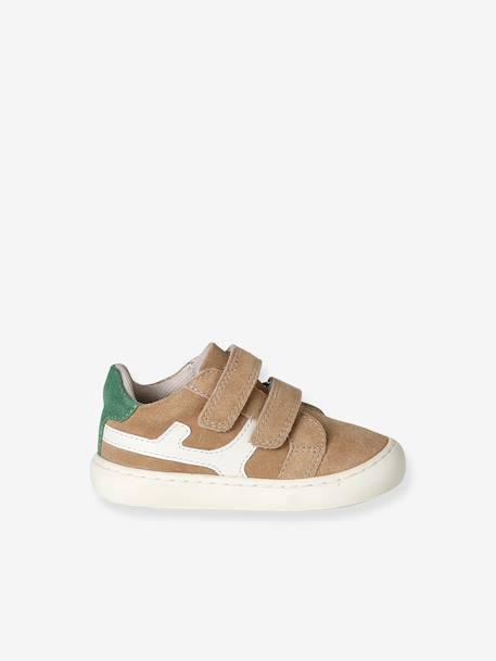Chaussures bébé cuir à scratchs sable 2 - vertbaudet enfant 