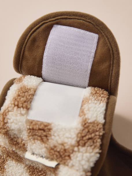 Manteau polaire chien beige+carreaux marron+kaki 12 - vertbaudet enfant 