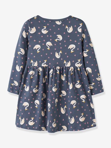 Robe fille à manches longues name it bleu grisé+mauve+vert sauge 2 - vertbaudet enfant 