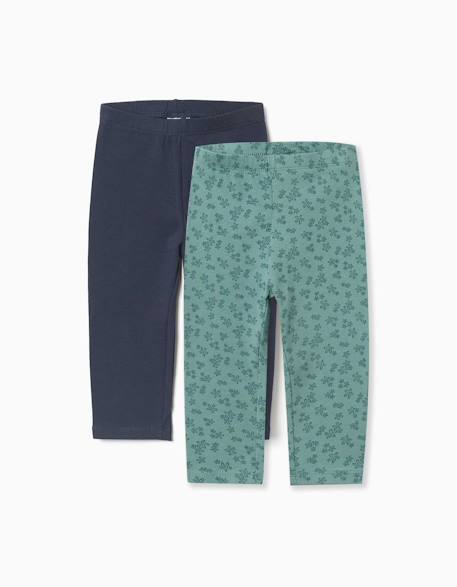 Bébé-Lot de 2 leggings unis et imprimés