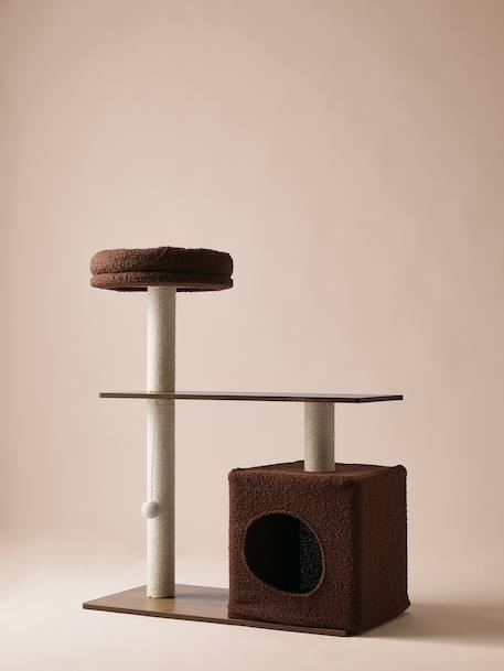 Arbre à chat bois design chocolat 1 - vertbaudet enfant 