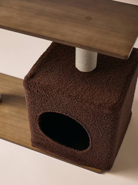 Arbre à chat bois design chocolat 3 - vertbaudet enfant 