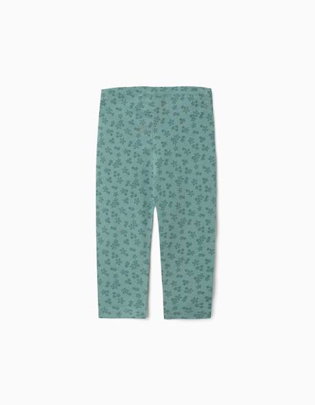 Lot de 2 leggings unis et imprimés Rose+Vert clair 5 - vertbaudet enfant 