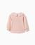 T-shirt à manches longues avec col en broderie anglaise Blanc+Rose clair 5 - vertbaudet enfant 