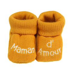 Chaussures-Chaussons naissance - message maman d'amour