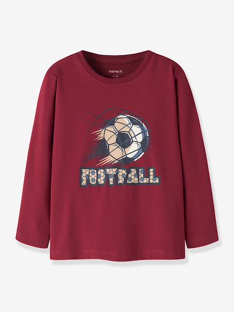 T-shirt manches longues garçon name it bleu grisé+grenadine+marine 4 - vertbaudet enfant 