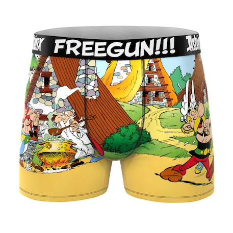 Lot de 3 boxers Garçon Asterix Jaune/rouge/noir/bleu 2 - vertbaudet enfant 