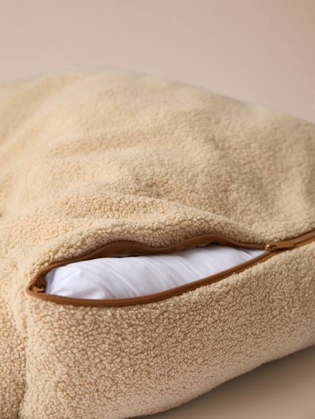 Panier matelassé en velours pour chien, disponible en 3 tailles camel+marron imprimé 19 - vertbaudet enfant 