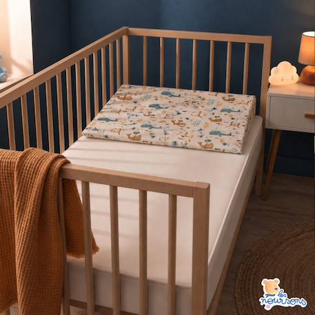 Pack matelas bébé 60x120 cm + plan incliné coton sweety - confort souple et position idéale Bleu+Rose 10 - vertbaudet enfant 