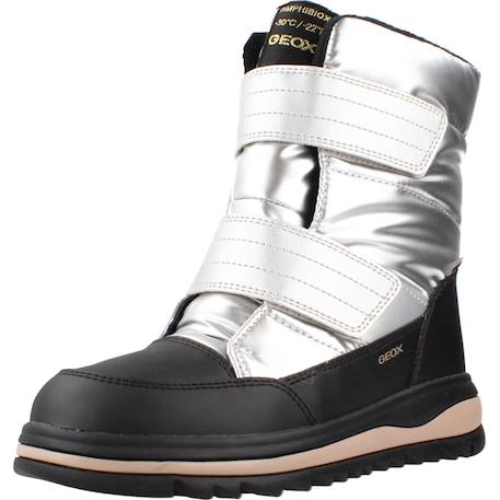 Bottes fille à scratchs j adelhide Argent+Noir 4 - vertbaudet enfant 