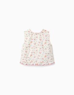 Blouse sans manches en coton avec motif floral  - vertbaudet enfant