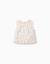 Blouse sans manches en coton avec motif floral Beige clair 1 - vertbaudet enfant 