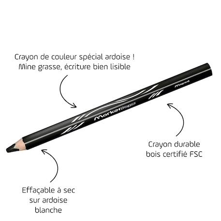 Crayons pour ardoise en bois effaçable Noir 2 - vertbaudet enfant 